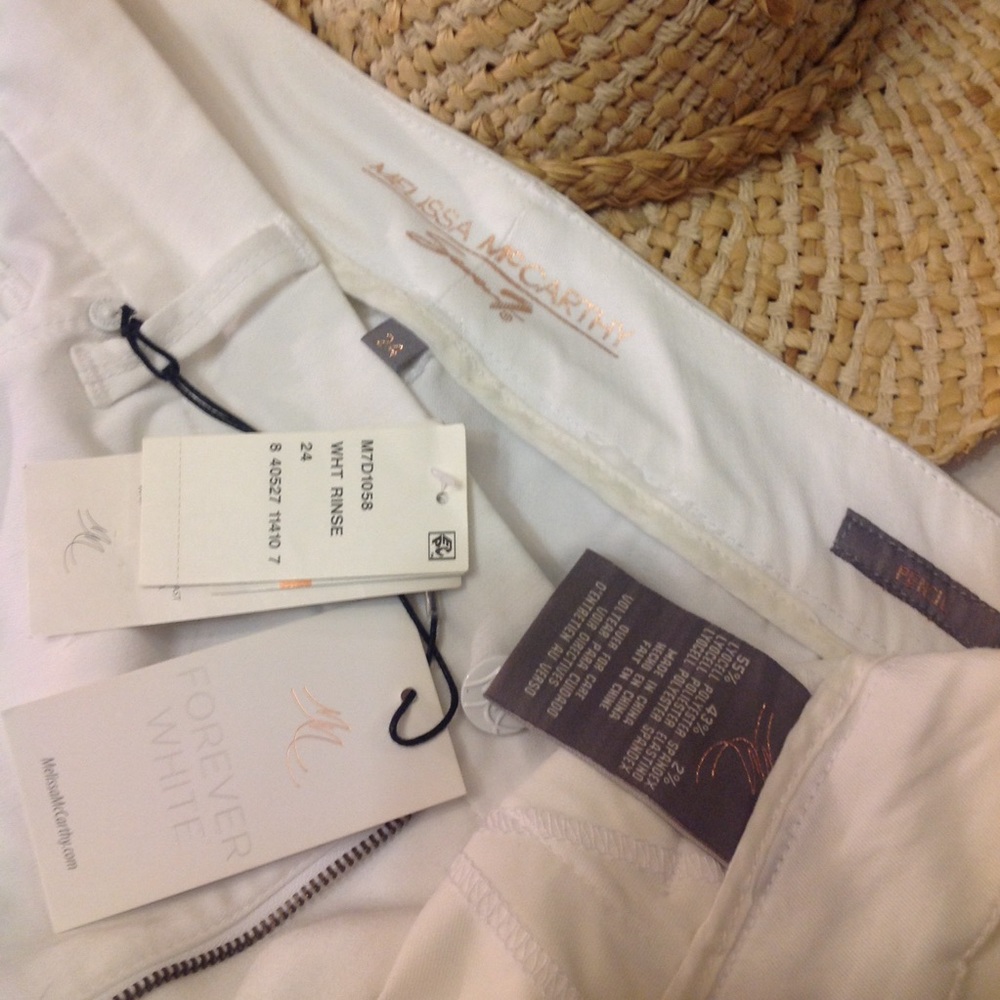 NWT Melissa McCarthy 7 Seven Jeans Forever White Pencil Jean NEW $99 - Picture 6 of 8